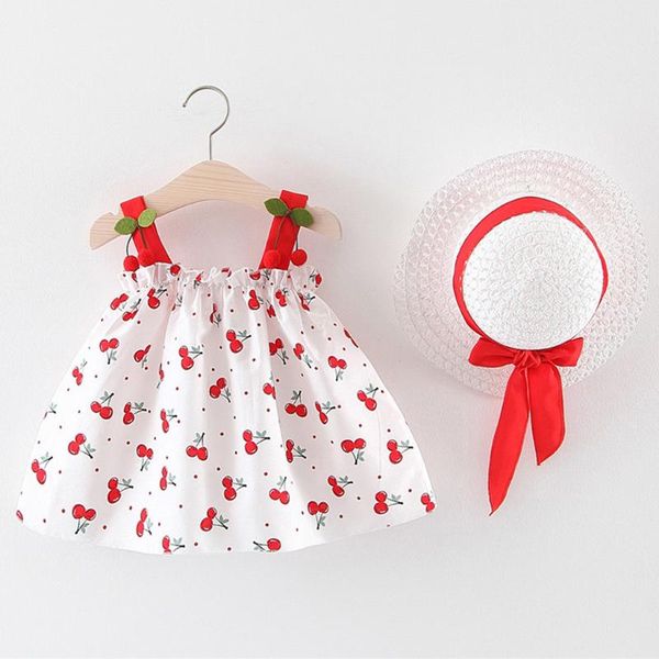 girl's dresses 2piece kids summer clothes dress toddler baby girls strap cherry ruched princess casual hat girl, Red;yellow
girl's dresses 2piece kids summer clothes dress toddler baby girls strap cherry ruched princess casual hat girl, Red;yellow