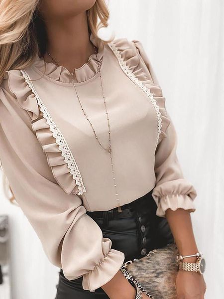 women's t-shirt spring autumn women lace trim ruffles puffed sleeve 2022 elegant boho round neck blouse office lady outfits clothin, White
women's t-shirt spring autumn women lace trim ruffles puffed sleeve 2022 elegant boho round neck blouse office lady outfits clothin, White