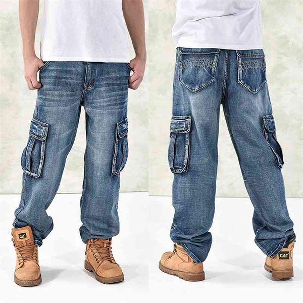 large size 30-44 jeans fashion loose big pockets hip-hop skateboard casual men denim blue & black design brand 210723
large size 30-44 jeans fashion loose big pockets hip-hop skateboard casual men denim blue & black design brand 210723