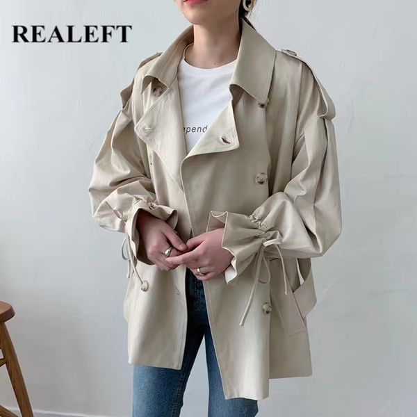autumn fashion women trench coats female windbreaker drawstring casual loose turn-down collar short 210428, Tan;black
autumn fashion women trench coats female windbreaker drawstring casual loose turn-down collar short 210428, Tan;black
