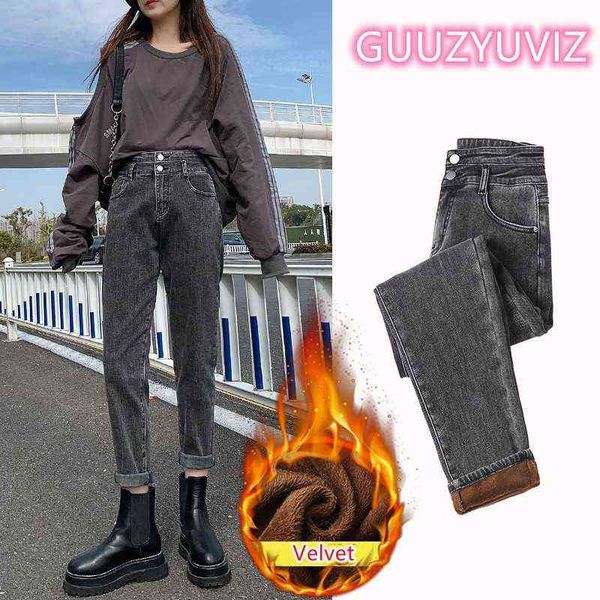 guuzyuviz winter velvet thick warm mom jeans high waist denim harem pants woman loose plus size korean casual vaqueros mujer 211129, Blue
guuzyuviz winter velvet thick warm mom jeans high waist denim harem pants woman loose plus size korean casual vaqueros mujer 211129, Blue