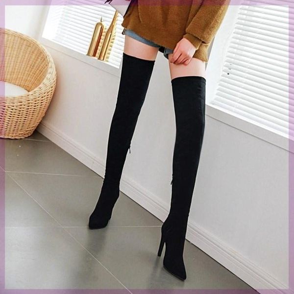 boots 2021 spring and autumn thin knee leg elastic women's black pointed thick heel
boots 2021 spring and autumn thin knee leg elastic women's black pointed thick heel