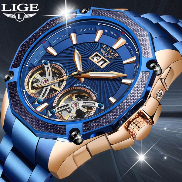 wristwatches lige men watch double tourbillon automatic mechanical all steel brand dress luxury wristwatch gift for male, Slivery;brown
wristwatches lige men watch double tourbillon automatic mechanical all steel brand dress luxury wristwatch gift for male, Slivery;brown