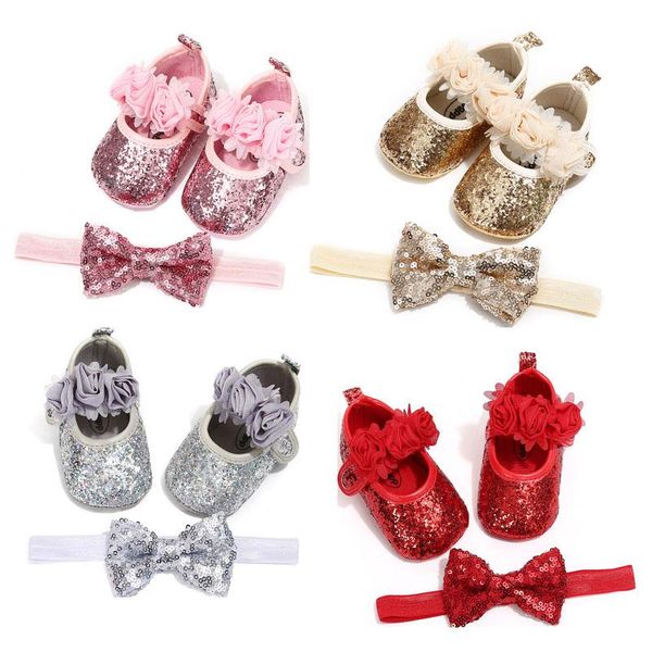 0-18months toddler baby girl first walkers cute shoe soft sole sequined bowknot anti-slip shoes+headband
0-18months toddler baby girl first walkers cute shoe soft sole sequined bowknot anti-slip shoes+headband