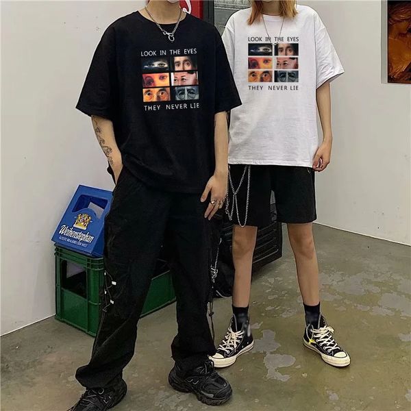 male oversize look in the eyes they never lie streetwear t-shirt famous painting cartoon harajuku t shirt men tees, White;black
male oversize look in the eyes they never lie streetwear t-shirt famous painting cartoon harajuku t shirt men tees, White;black