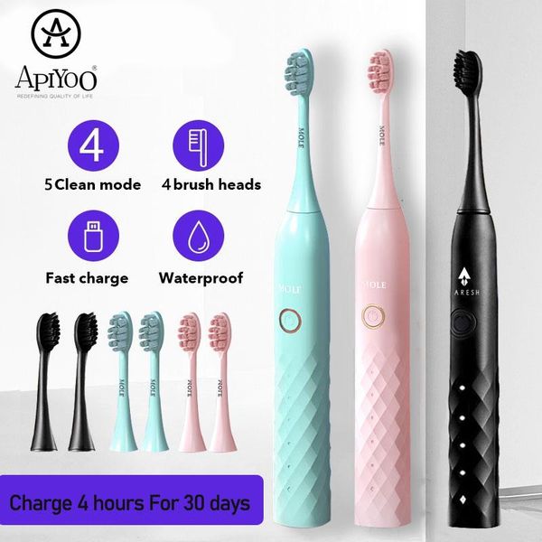 apiyoo electric toothbrush brush rhombus smart usb rechargeable sonic 5 mode ipx7 waterproof with 4 head gift
apiyoo electric toothbrush brush rhombus smart usb rechargeable sonic 5 mode ipx7 waterproof with 4 head gift