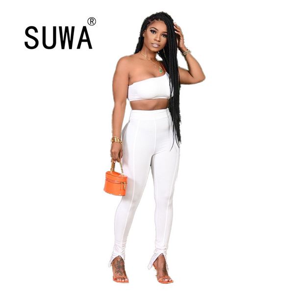 trendy chic party club 2 pieces outfits for women matching sets one shoulder crop tunic high waisted trousers pants suit 210525, White
trendy chic party club 2 pieces outfits for women matching sets one shoulder crop tunic high waisted trousers pants suit 210525, White