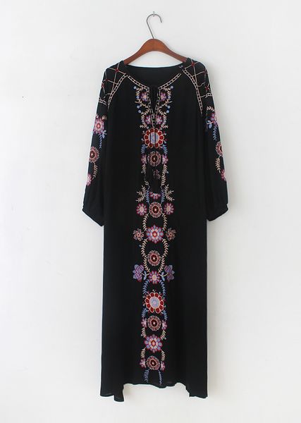 women es bohemian mujer floral beach holiday vestidos solid sleeve v neck maxi white and black embroidered long casual, Black;gray
women es bohemian mujer floral beach holiday vestidos solid sleeve v neck maxi white and black embroidered long casual, Black;gray
