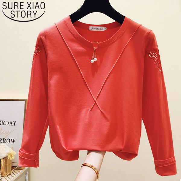 long sleeve fashion autumn and blouses casual hollow out basic tee shirts o-neck solid women clothing 6298 50 210415, White
long sleeve fashion autumn and blouses casual hollow out basic tee shirts o-neck solid women clothing 6298 50 210415, White