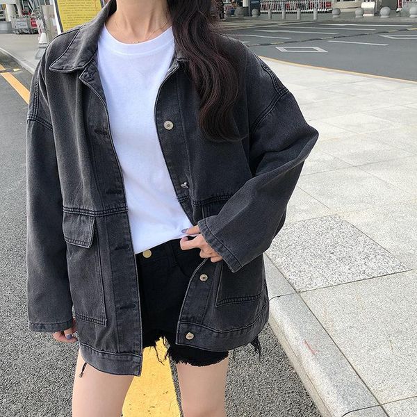 colors women's casual jean coats 2021 autumn women loose denim jacket long sleeve female girls outwear jackets, Black;brown
colors women's casual jean coats 2021 autumn women loose denim jacket long sleeve female girls outwear jackets, Black;brown