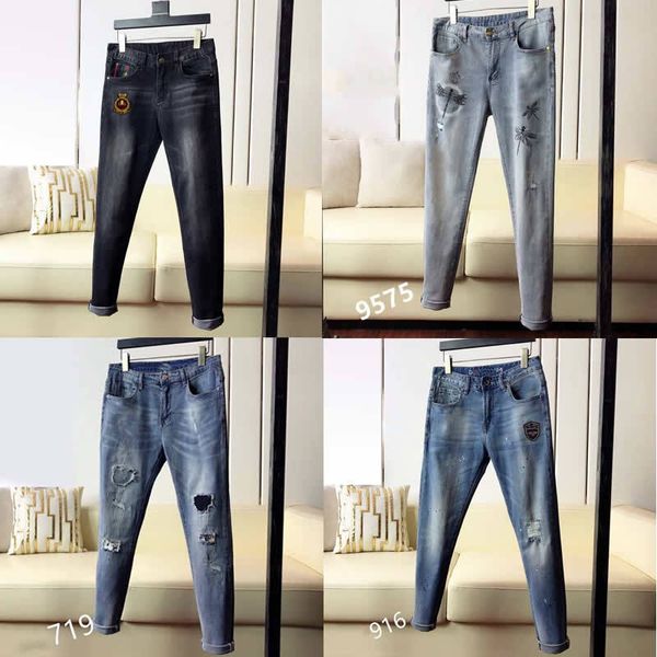 brand pants and jeans shorts mens jeans distressed ripped skinny trousers fashion clothes slim motorcycle, Blue
brand pants and jeans shorts mens jeans distressed ripped skinny trousers fashion clothes slim motorcycle, Blue