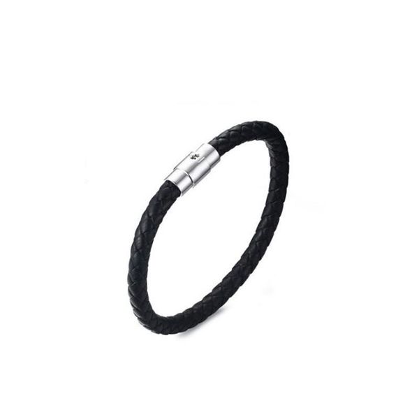 titanium steel magnetic clasp woven leather rope bracelet for man simple black bangle boy gift
titanium steel magnetic clasp woven leather rope bracelet for man simple black bangle boy gift
