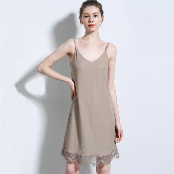 high waist sleeveless mini homewear female summer cotton v neck loose lace dress long spaghetti strap princess casual dresses, Black;gray
high waist sleeveless mini homewear female summer cotton v neck loose lace dress long spaghetti strap princess casual dresses, Black;gray