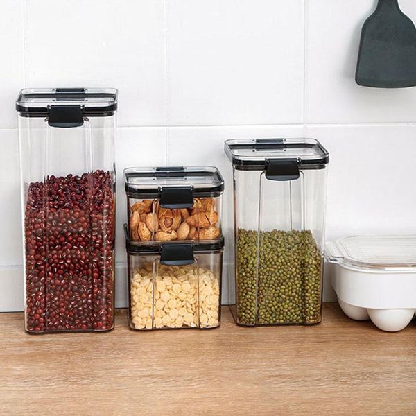 square airtight fresh-keeping box kitchen storage can multigrain tank transparent sealed container bottles & jars
square airtight fresh-keeping box kitchen storage can multigrain tank transparent sealed container bottles & jars
