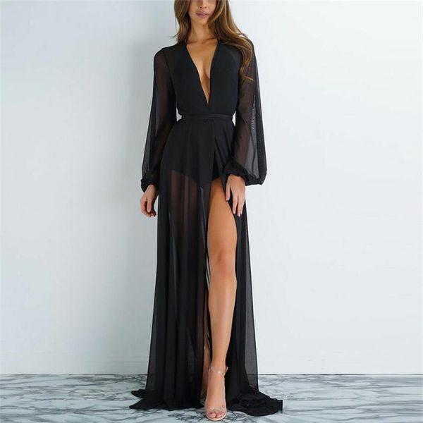 summer women's long maxi beach dress chiffon cardigan kaftan swimwear bikini cover up bathing suit holiday fashion, White;black
summer women's long maxi beach dress chiffon cardigan kaftan swimwear bikini cover up bathing suit holiday fashion, White;black