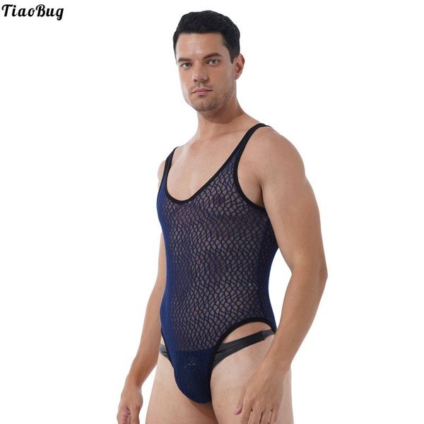 men's swimwear tiaobug men see-through mesh swimming bodysuit underwear round neck sleeveless wrestling singlet athletic leotard
men's swimwear tiaobug men see-through mesh swimming bodysuit underwear round neck sleeveless wrestling singlet athletic leotard