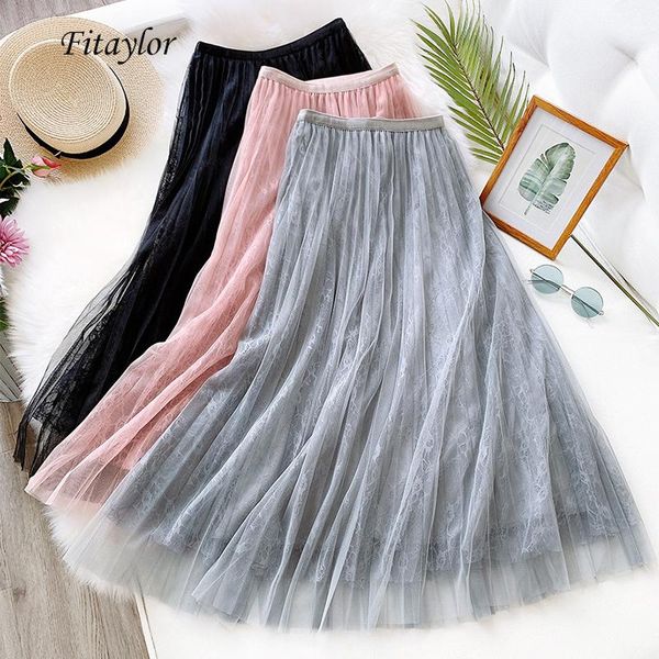 skirts fitaylor 2021 spring tulle skirt women long lace pleated high waist slim female sweet mid-calf fairy, Black
skirts fitaylor 2021 spring tulle skirt women long lace pleated high waist slim female sweet mid-calf fairy, Black
