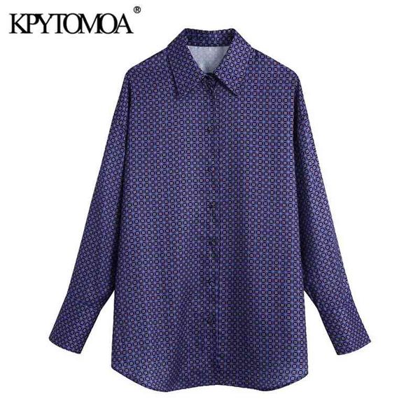 women fashion with covered buttons geometric print blouses vintage long sleeve loose female shirts chic 210420, White
women fashion with covered buttons geometric print blouses vintage long sleeve loose female shirts chic 210420, White