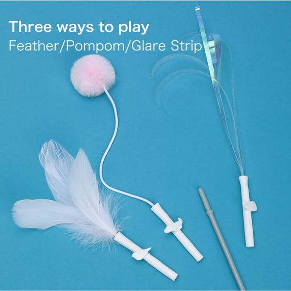 three-in-one replaceable head funny cat stick cute rod teaser wand plastic pet toy for interactive toys
three-in-one replaceable head funny cat stick cute rod teaser wand plastic pet toy for interactive toys