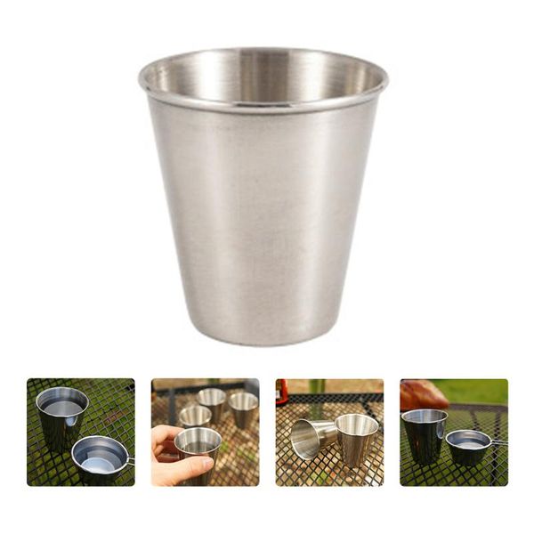 mugs 1 set stainless steel glass practical water outdoor cups