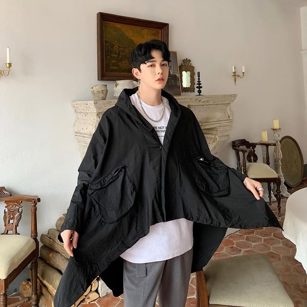 xl summer tide brand personality irregular cut design men's loose hooded jacket thin coat sunscreen clothing. casual shirts, White;black
xl summer tide brand personality irregular cut design men's loose hooded jacket thin coat sunscreen clothing. casual shirts, White;black