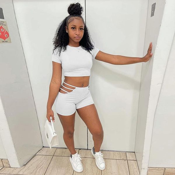 women's tracksuits 2021 ins european and american summer vest solid color multi-color short sleeve leisure sports two-piece set, Gray
women's tracksuits 2021 ins european and american summer vest solid color multi-color short sleeve leisure sports two-piece set, Gray