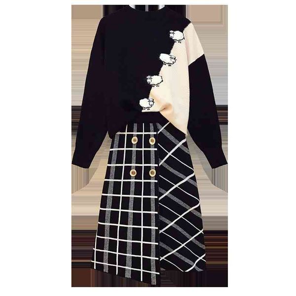 women two-pieces-suit sweater knitted long dresses slim elastic long sleeve lady bodycon robe 2pcs t3011 210514, Black;gray
women two-pieces-suit sweater knitted long dresses slim elastic long sleeve lady bodycon robe 2pcs t3011 210514, Black;gray