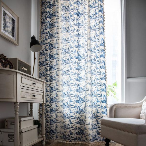 curtain & drapes idyllic cotton linen blue retro print tassel bedroom bay window for living room decoration modern home decor
curtain & drapes idyllic cotton linen blue retro print tassel bedroom bay window for living room decoration modern home decor