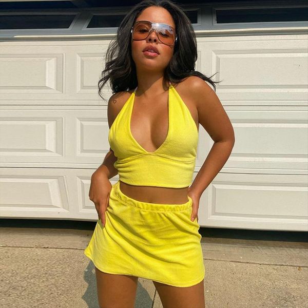 halter crop womens tracksuits mini skirts set backless high waist skirt suits summer beach dress 2 piece sets, Gray
halter crop womens tracksuits mini skirts set backless high waist skirt suits summer beach dress 2 piece sets, Gray