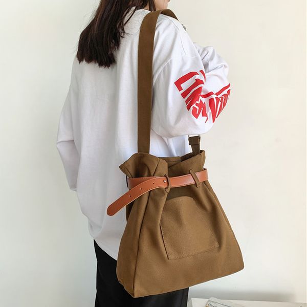 casual canvas women crossbody bag belt buckles female bucket shoulder bag large capacity travel bags bolsa ladies handbag coffee
casual canvas women crossbody bag belt buckles female bucket shoulder bag large capacity travel bags bolsa ladies handbag coffee
