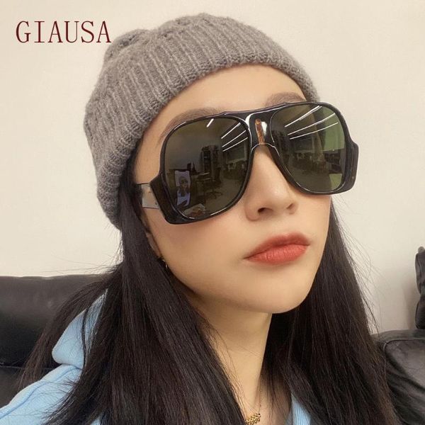 sunglasses giausa european and american modern retro avant garde men's women's fashion large frame glasses, White;black
sunglasses giausa european and american modern retro avant garde men's women's fashion large frame glasses, White;black