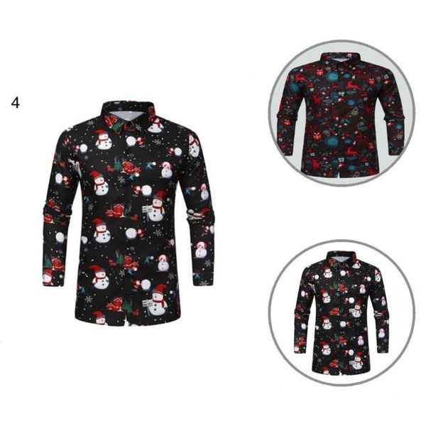 men's casual shirts soft texture trendy snowflakes snowman print shirt comfy men turn-down collar for office, White;black
men's casual shirts soft texture trendy snowflakes snowman print shirt comfy men turn-down collar for office, White;black
