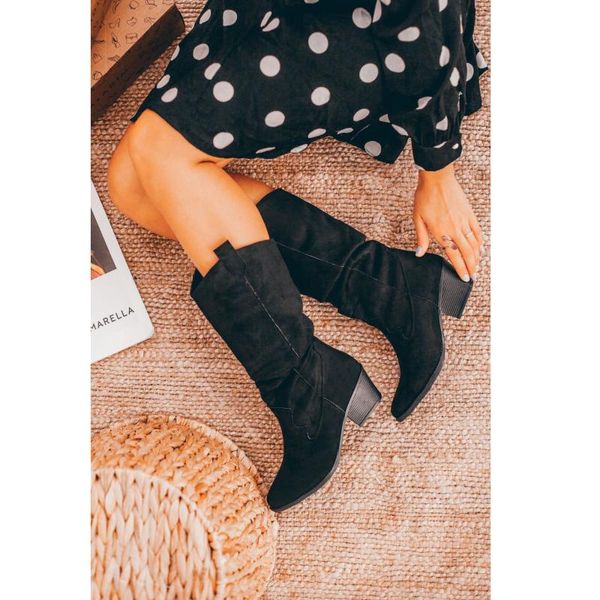 boots black color pu suede leather season 2021 winter autmn western stylish standard mold women lady female
boots black color pu suede leather season 2021 winter autmn western stylish standard mold women lady female