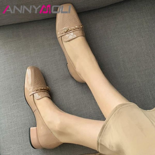 sandals annymoli pumps women genuine leather mid heel loafers shoes lady metal decoration footwear chunky heels square toe apricot qxnn, Black
sandals annymoli pumps women genuine leather mid heel loafers shoes lady metal decoration footwear chunky heels square toe apricot qxnn, Black