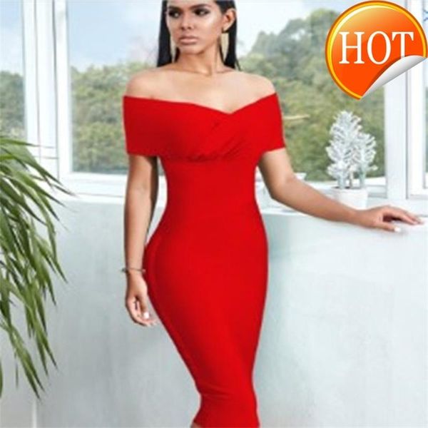 casual dresses summer off shoulder bandage dress women 2021 short sleeve midi bodycon club celebrity runway party vestidos, Black;gray
casual dresses summer off shoulder bandage dress women 2021 short sleeve midi bodycon club celebrity runway party vestidos, Black;gray