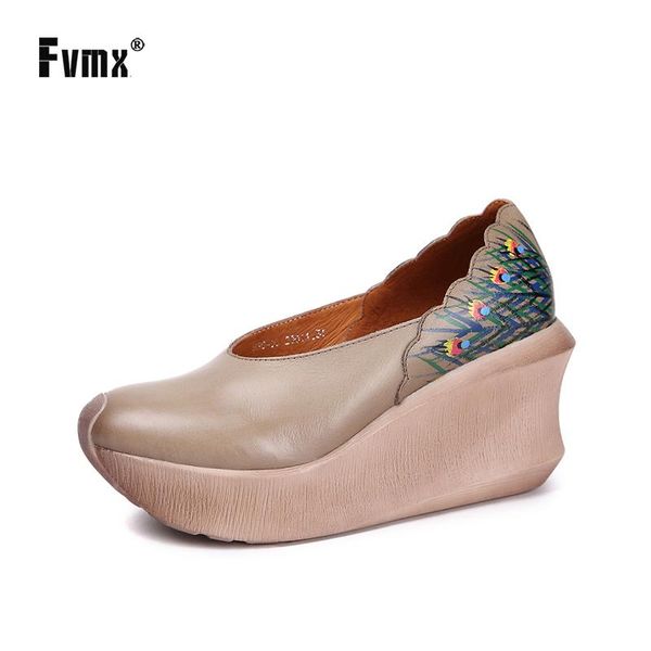 dress shoes fvmx genuine leather hand-painted peacock feather national style retro thick sole height increased women wedges pumps, Black
dress shoes fvmx genuine leather hand-painted peacock feather national style retro thick sole height increased women wedges pumps, Black