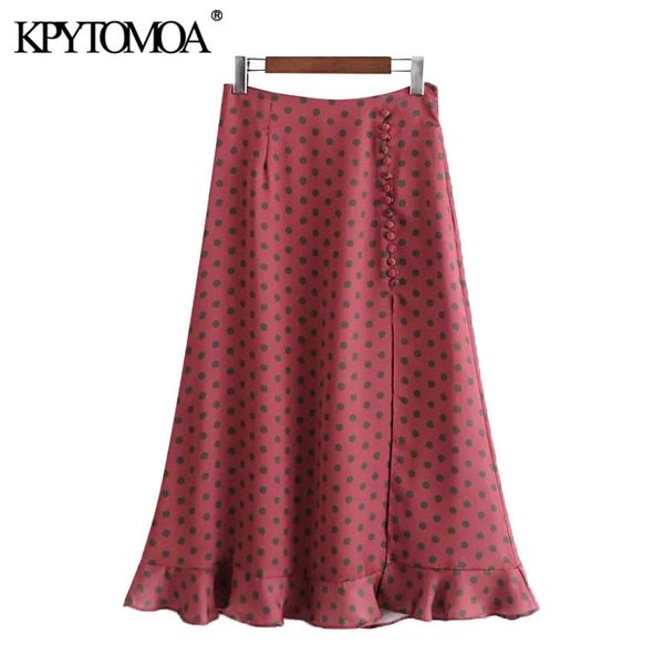 women chic fashion with buttons polka dot ruffle midi skirt vintage high waist back zipper female skirts mujer 210416, Black
women chic fashion with buttons polka dot ruffle midi skirt vintage high waist back zipper female skirts mujer 210416, Black