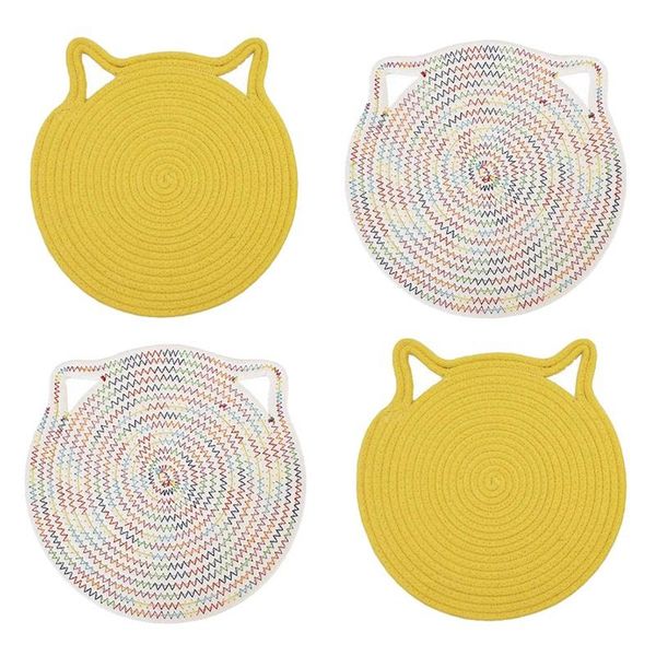 mats & pads 4 pcs potholders trivets set,cotton thread weave cat shape coasters,placemats,for cooking&baking,7 inch(yellow&colorful)
mats & pads 4 pcs potholders trivets set,cotton thread weave cat shape coasters,placemats,for cooking&baking,7 inch(yellow&colorful)