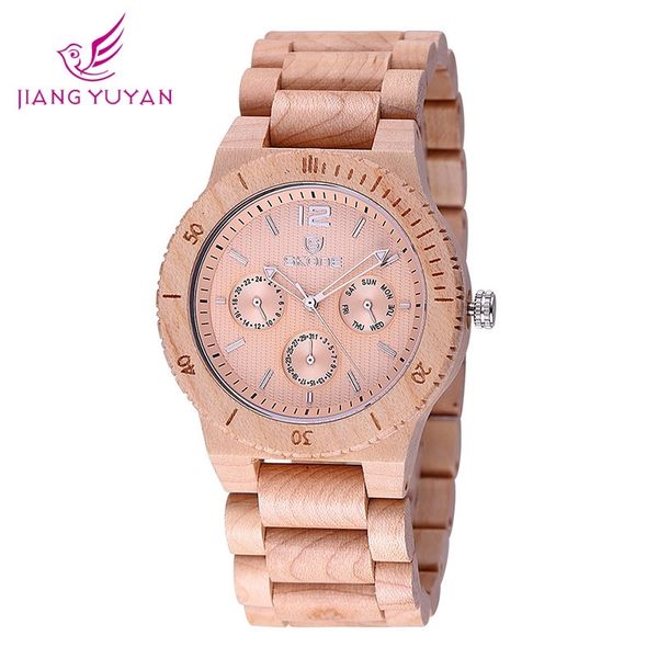 time and space maple men's quartz watch fashion trend real three plate wood watch, Slivery;brown
time and space maple men's quartz watch fashion trend real three plate wood watch, Slivery;brown
