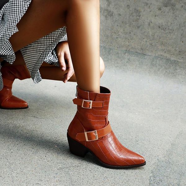 boots plus size chunky heels crocodile plaid booties brown black winter womens shoes buckle strap fashion western ankle
boots plus size chunky heels crocodile plaid booties brown black winter womens shoes buckle strap fashion western ankle