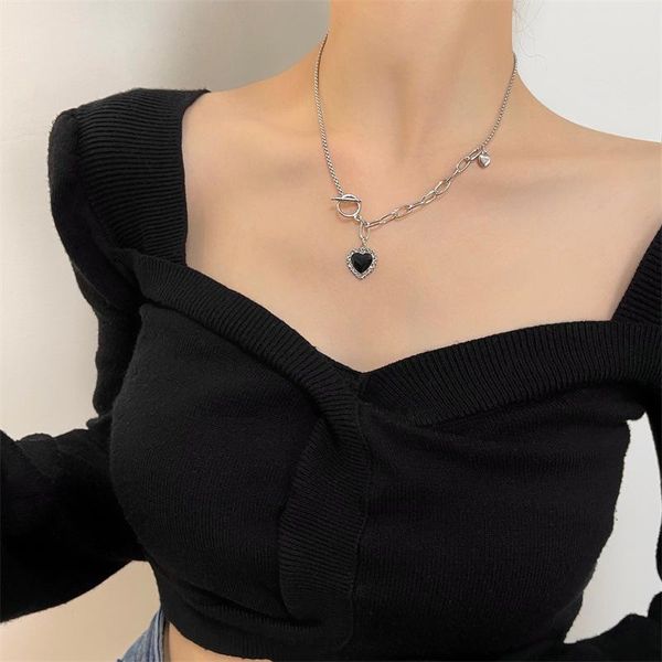 pendant necklaces modern jewelry heart necklace 2021 design vintage temperament chain for women gifts, Silver
pendant necklaces modern jewelry heart necklace 2021 design vintage temperament chain for women gifts, Silver