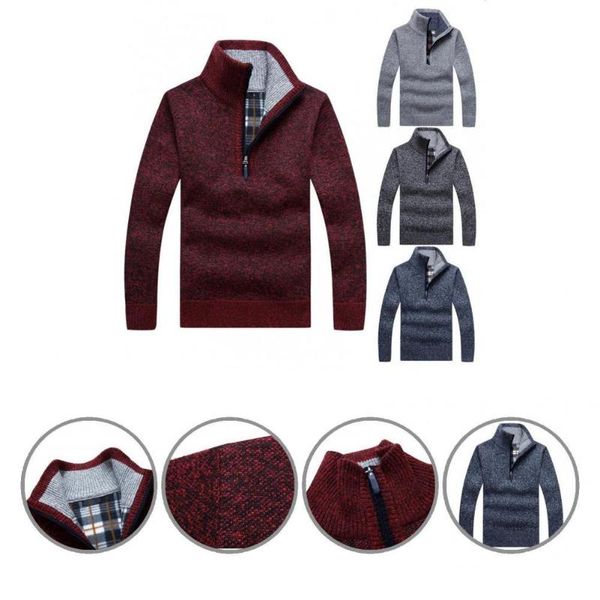 men's jackets streetwear casual half zip stand collar sweater men knitted pullover loose for travel, Black;brown
men's jackets streetwear casual half zip stand collar sweater men knitted pullover loose for travel, Black;brown