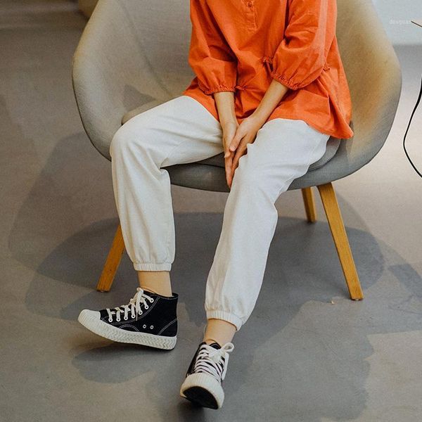 women's pants & capris women loose spring elastic waist solid color ladies vintage harem female 2021 trousers, Black;white
women's pants & capris women loose spring elastic waist solid color ladies vintage harem female 2021 trousers, Black;white
