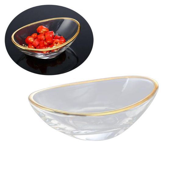 bowls boat shaped glass sauce dish golden edge dipping bowl clear mini seasoning plate sushi soy vinegar kitchen tableware
bowls boat shaped glass sauce dish golden edge dipping bowl clear mini seasoning plate sushi soy vinegar kitchen tableware