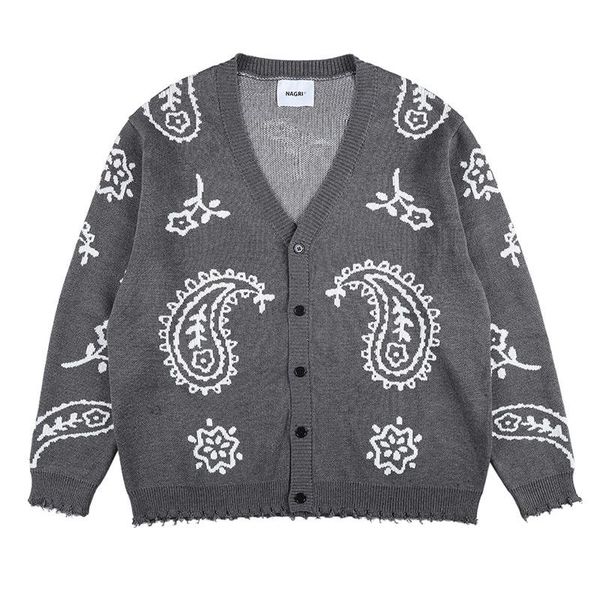 men's sweaters retro cashew flower knitted single breasted for men and women v neck oversize autumn streetwear baggy sweater, White;black
men's sweaters retro cashew flower knitted single breasted for men and women v neck oversize autumn streetwear baggy sweater, White;black