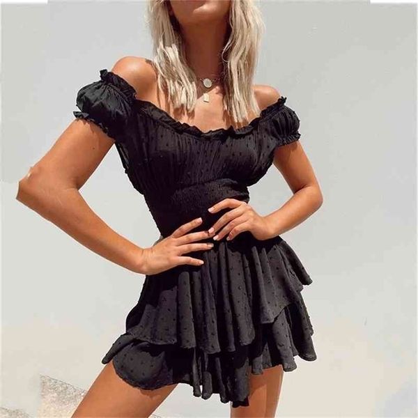 foridol polka dot dobby summer black dress off shoulder ruffle layered short mini beach dress vintage cute dress vestidos 210415, Black;gray
foridol polka dot dobby summer black dress off shoulder ruffle layered short mini beach dress vintage cute dress vestidos 210415, Black;gray