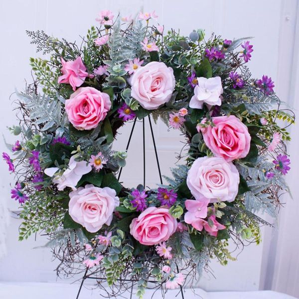 decorative flowers & wreaths weddinng artificial rose flower wreath silk simulation spring for front door wall hanging window wedding party
decorative flowers & wreaths weddinng artificial rose flower wreath silk simulation spring for front door wall hanging window wedding party