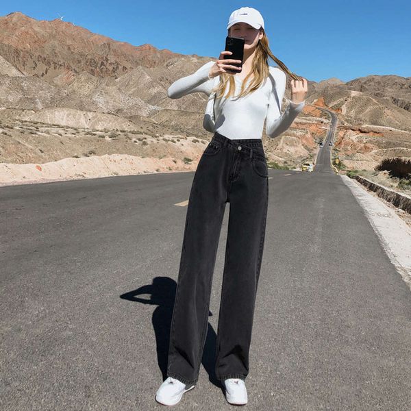 design sense tube loose autumn and winter high waist slim wide leg dragging pants, Blue
design sense tube loose autumn and winter high waist slim wide leg dragging pants, Blue