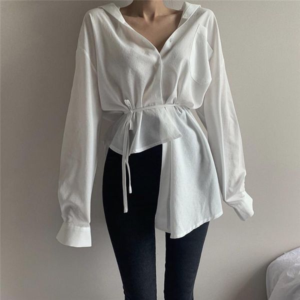 women's blouses & shirts women turn-down collar loose casual long sleeve solid cotton linen all-match asymmetric blusas mujer, White
women's blouses & shirts women turn-down collar loose casual long sleeve solid cotton linen all-match asymmetric blusas mujer, White