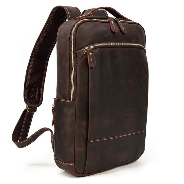 backpack 100% cow genuine leather men's backpacks crazy horse real student men large capacity computer 15.6" lapbags
backpack 100% cow genuine leather men's backpacks crazy horse real student men large capacity computer 15.6" lapbags